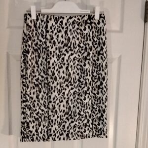 White House Black Market Animal Print Pencil Skirt
